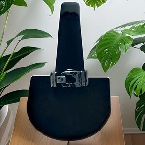 Men’s Black and Silver Finish Diesel Ring